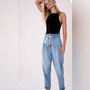 Free People | Margate Pleated Pants | Seaside Blue | XS